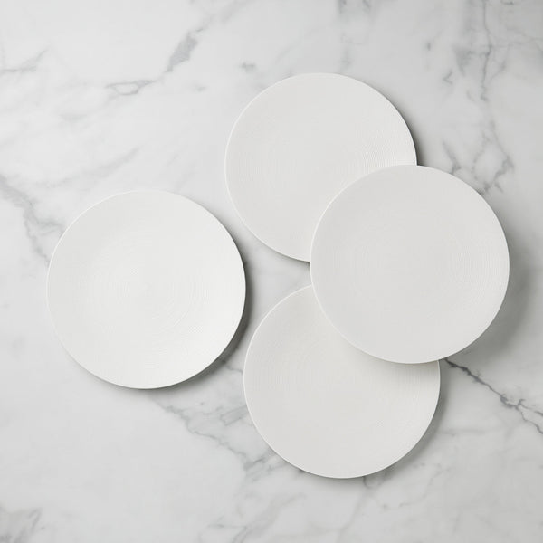 Lx Collective White Dinner Plates, Set Of 4