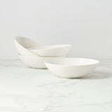 Lx Collective White Pasta Bowls, Set Of 4