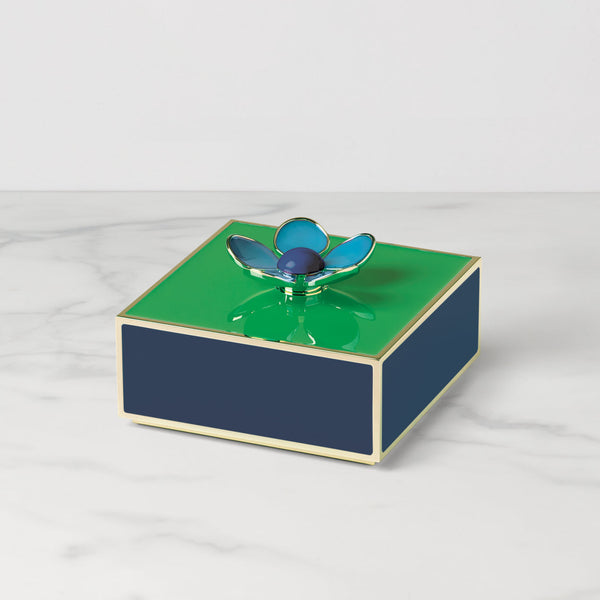 Make It Pop Floral Box, Green And Navy