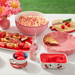 Make It Pop Stoneware "Piece Of Cake" 11" Pie Dish