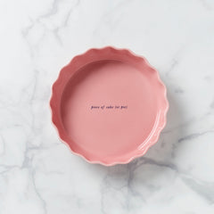 Make It Pop Stoneware "Piece Of Cake" 11" Pie Dish