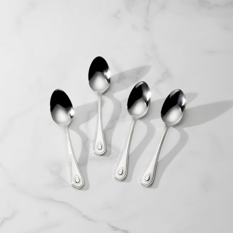 French Perle Dinner Spoons, Set Of 4