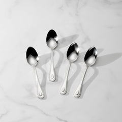 French Perle Dinner Spoons, Set Of 4