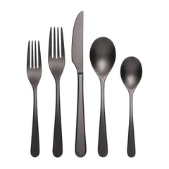 Kenbrook Black Vintage 20-Piece Flatware Set