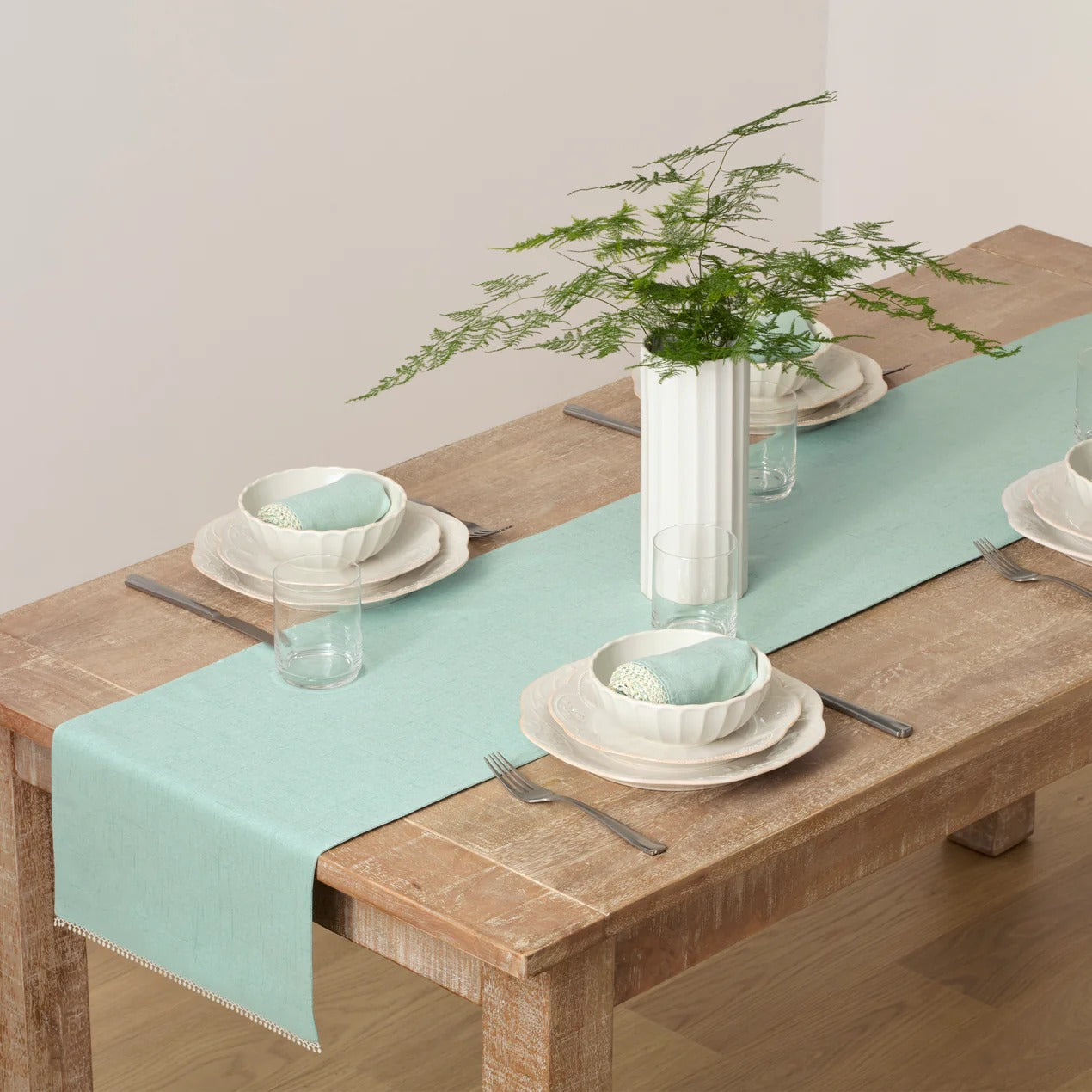 French Perle Ice Blue Runner