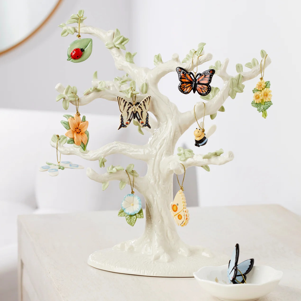 Butterfly Meadow 10-Piece Ornaments & Tree Set