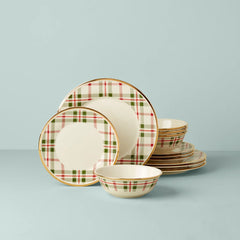 Holiday Plaid Dw 12 Piece Set