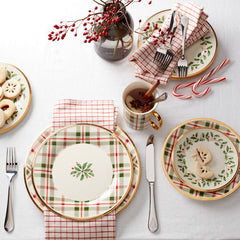 Holiday Plaid Accent Plates, Set Of 4