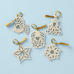 Pierced Floating Jingle Bell Ornaments, Set Of 5