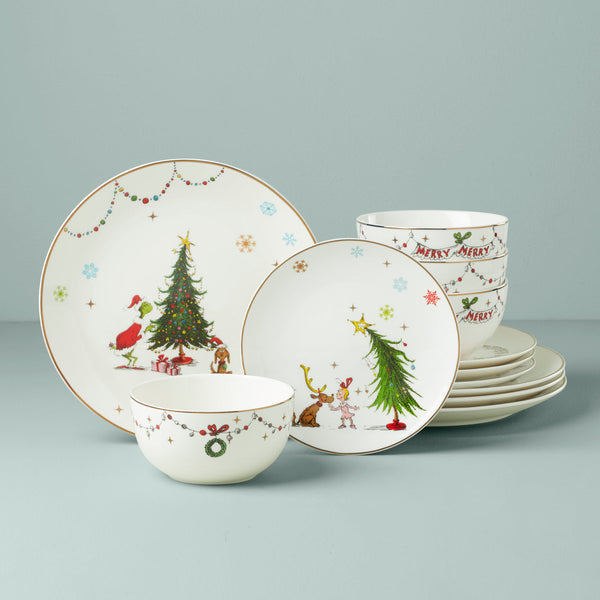 Merry Grinchmas 12-Piece Dinnerware Set