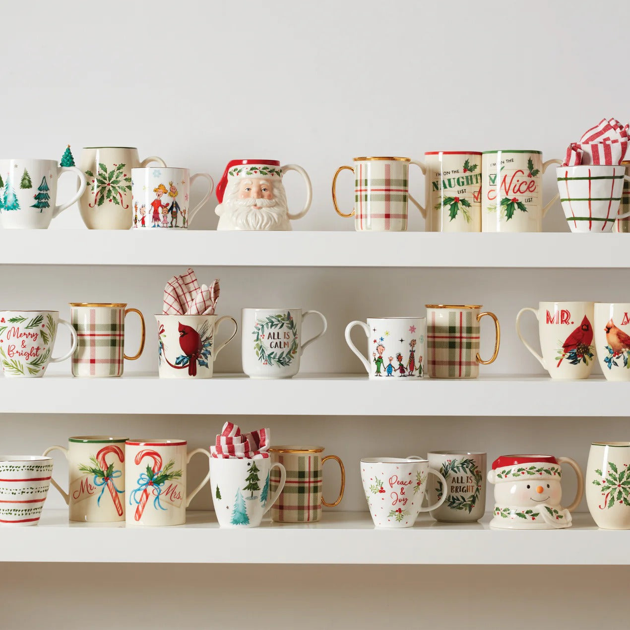 Merry Grinchmas Mugs, Set Of 4