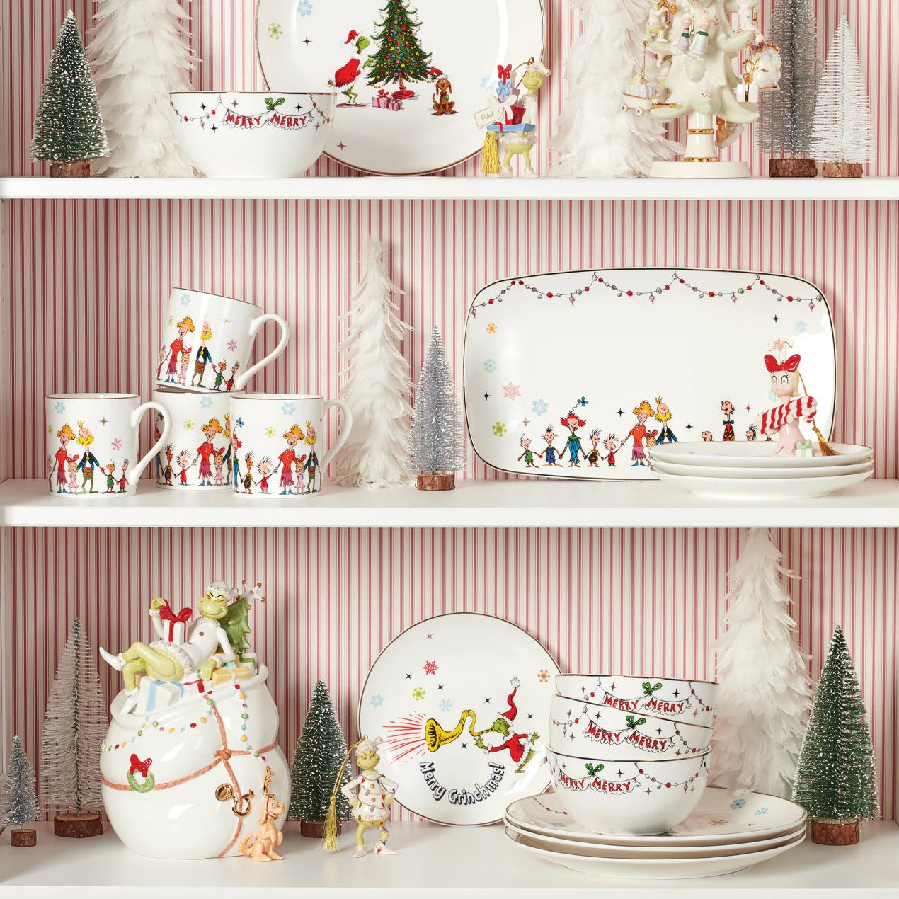 Merry Grinchmas Mugs, Set Of 4