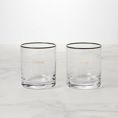 Cheers To Us Double Old Fashioned Glasses, Set Of 2