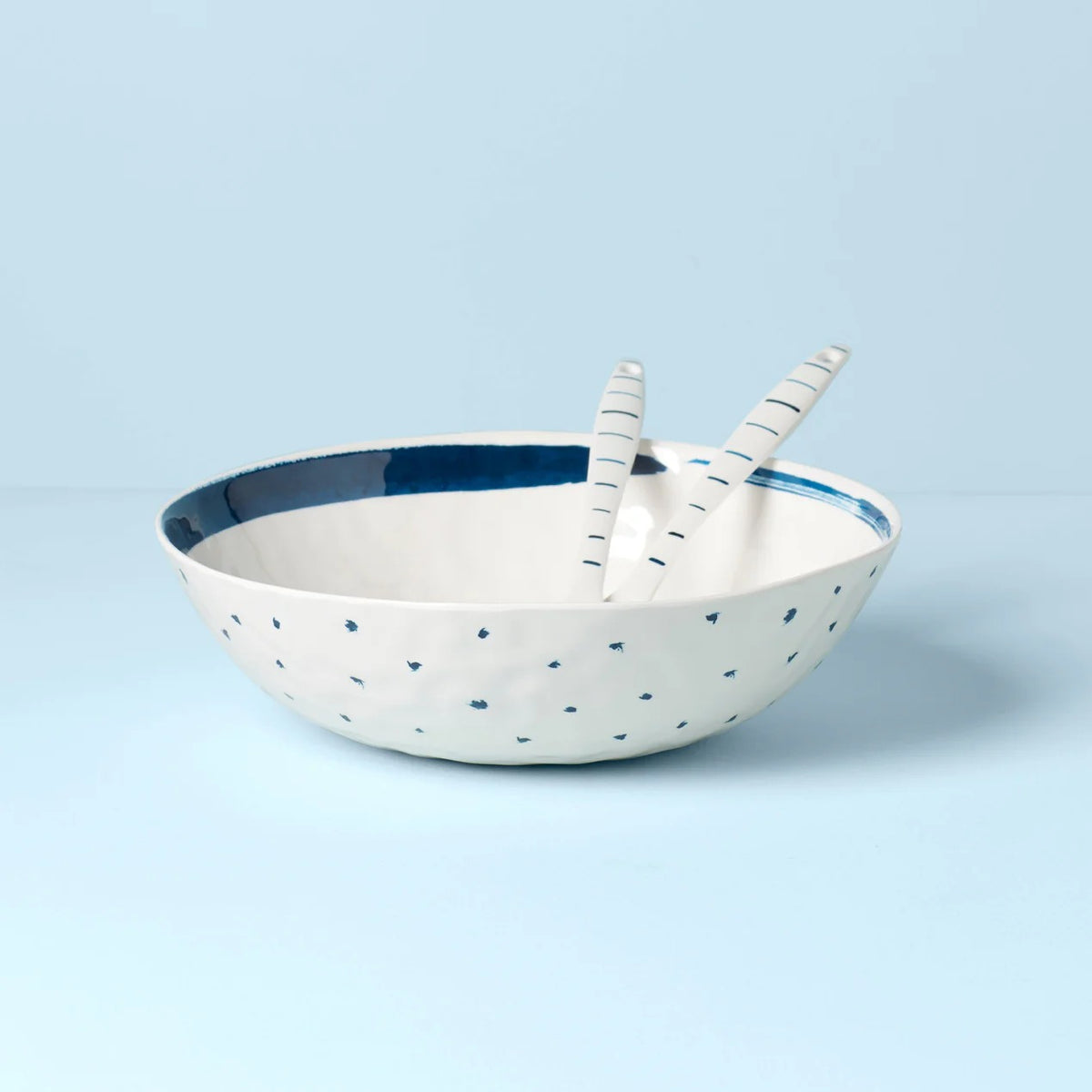 Blue Bay Melamine Salad Bowl With Servers