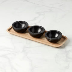 Lx Collective Tray With 3 Dip Bowls