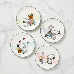 Peanuts Easter Snoopy 4-Piece Accent Plates Set