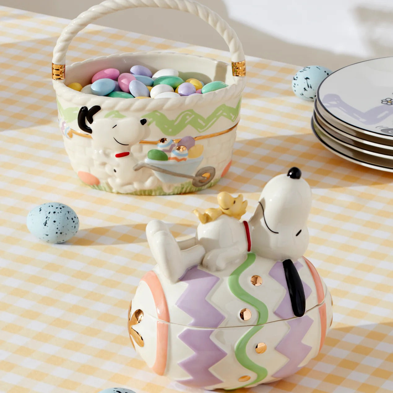 Peanuts Easter Snoopy Covered Candy Dish