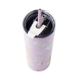 Butterfly Meadow Lavender Stainless Steel Tumbler With Straw