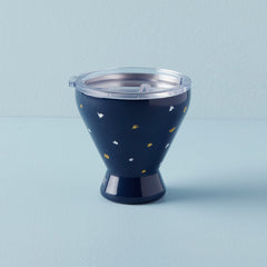 Blue Bay Dot Pattern Stainless Steel Cocktail Tumbler