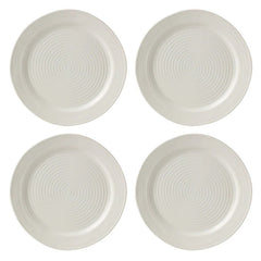 Ridge White 12-Piece Dinnerware Set
