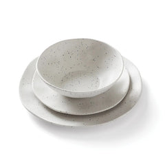 Terrazzo Melamine Cream 12-Piece Dinnerware Set