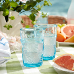 Butterfly Meadow Blue Tall Glasses, Set Of 4