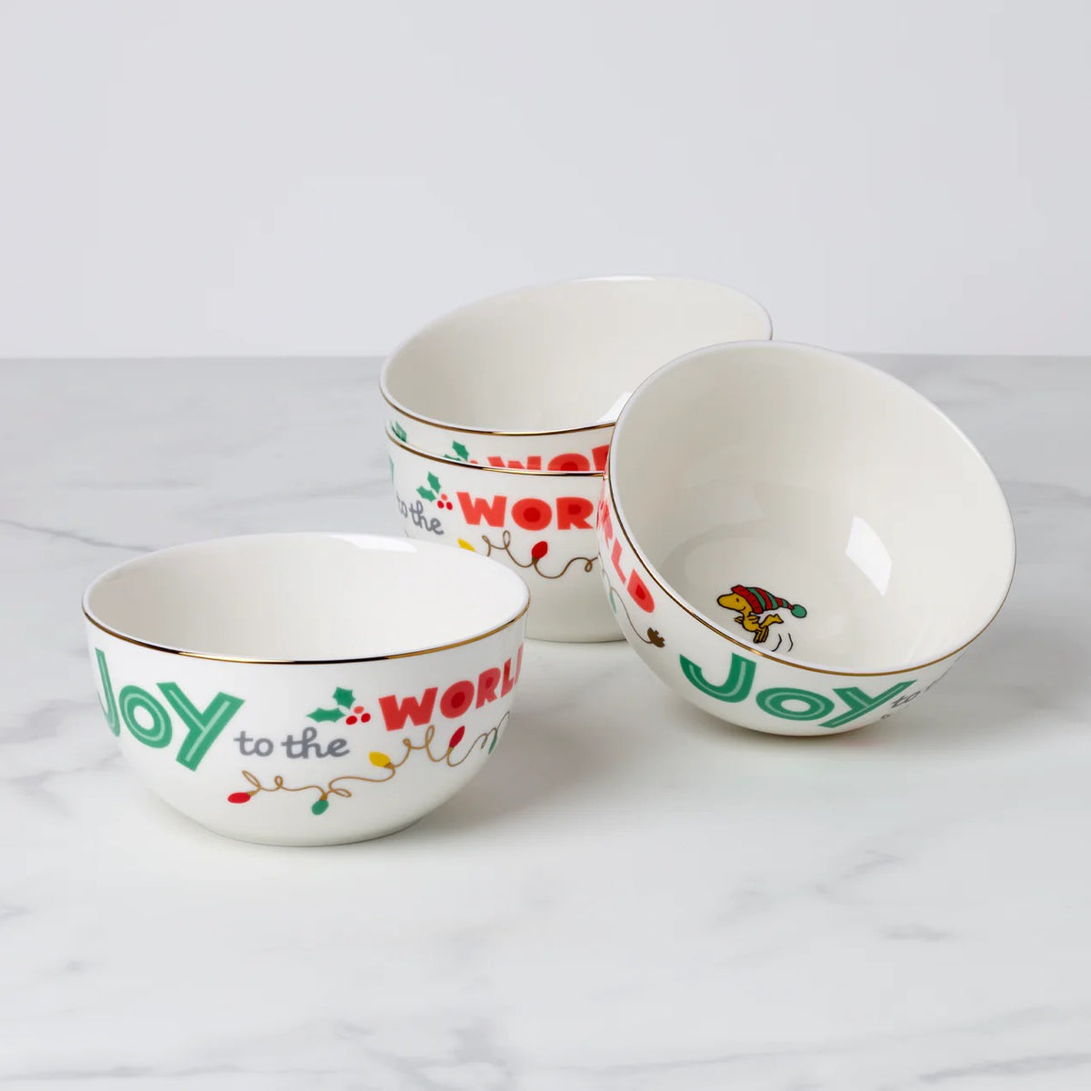 Snoopy Christmas All-Purpose Bowls, Set Of 4