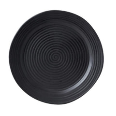 Ridge Black Dinner Plate