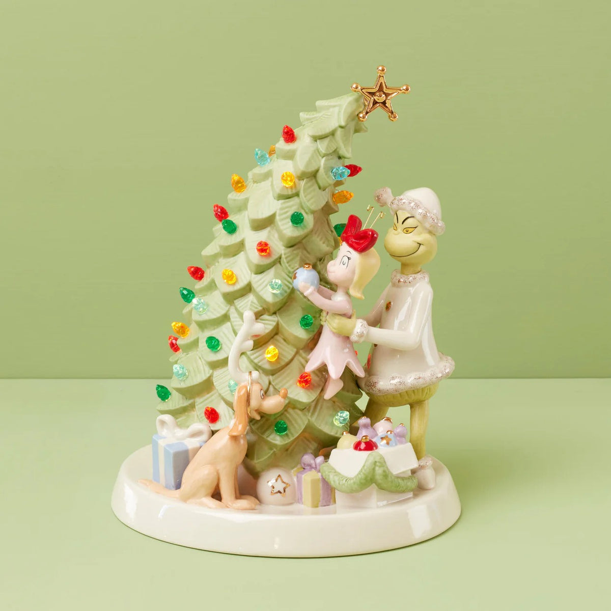 Merry Grinchmas Grinchie Lit Figurine