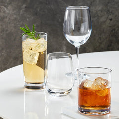 5 O'Clock Stemless Wine Glasses, Set of 4