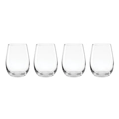 5 O'Clock Stemless Wine Glasses, Set of 4