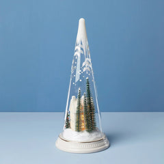 Glass Lit Farmhouse Scene