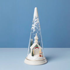 Glass Lit Church Scene
