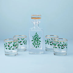 Holiday Decal Whiskey 5 Piece Set