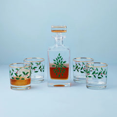 Holiday Decal Whiskey 5 Piece Set