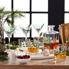 Holiday Decal Whiskey 5 Piece Set