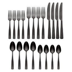 Reid Black Vintage 20-Piece Flatware Set