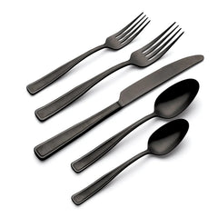 Reid Black Vintage 20-Piece Flatware Set