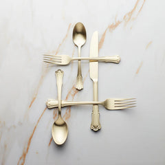 James Street Champagne Satin 20-Piece Flatware Set
