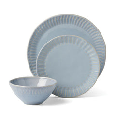 Artisanal Stripe Blue 12 Piece Dinnerware Set