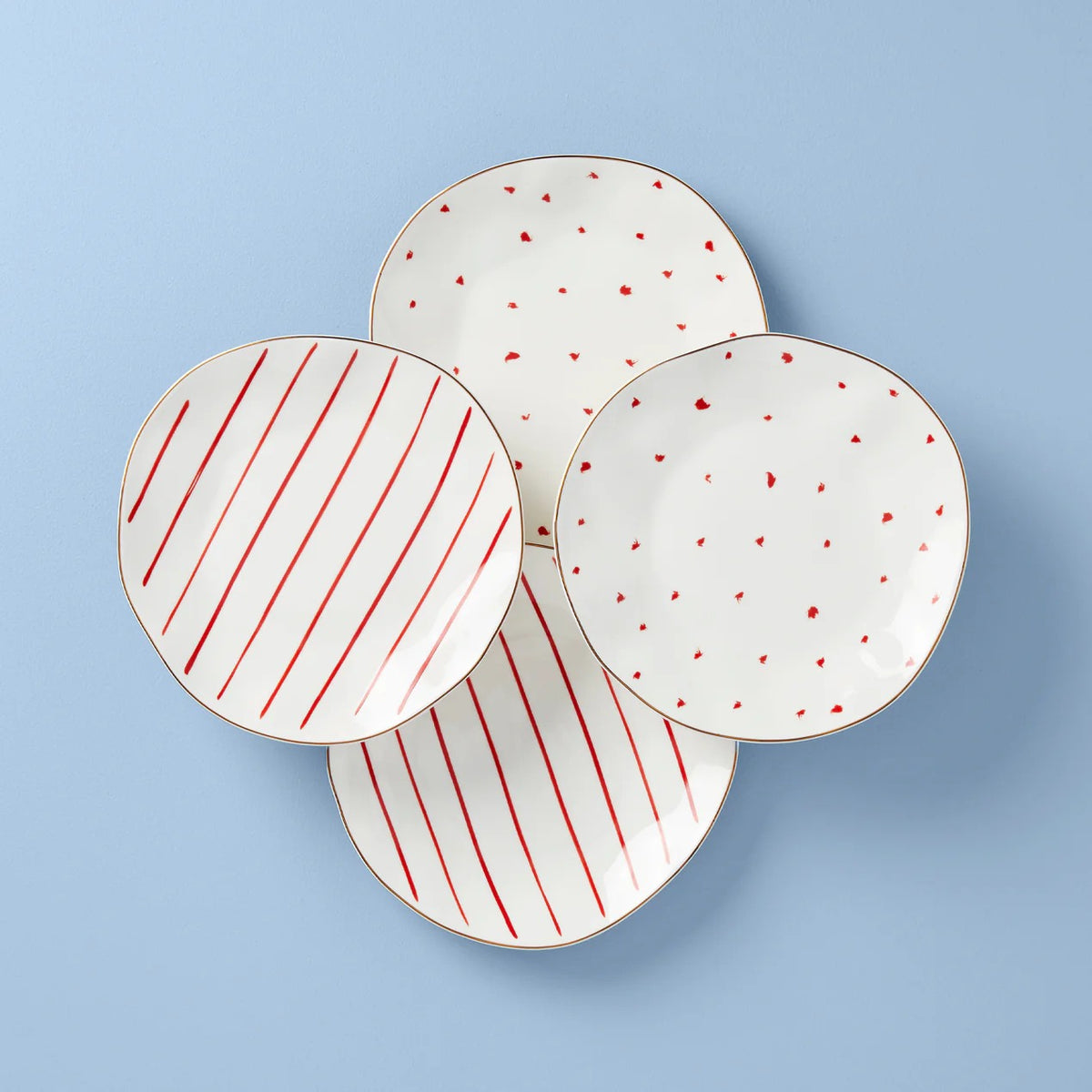 Garnet Bay Dessert Plates, Set Of 4