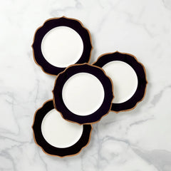 Contempo Luxe Black Accent Plates, Set Of 4