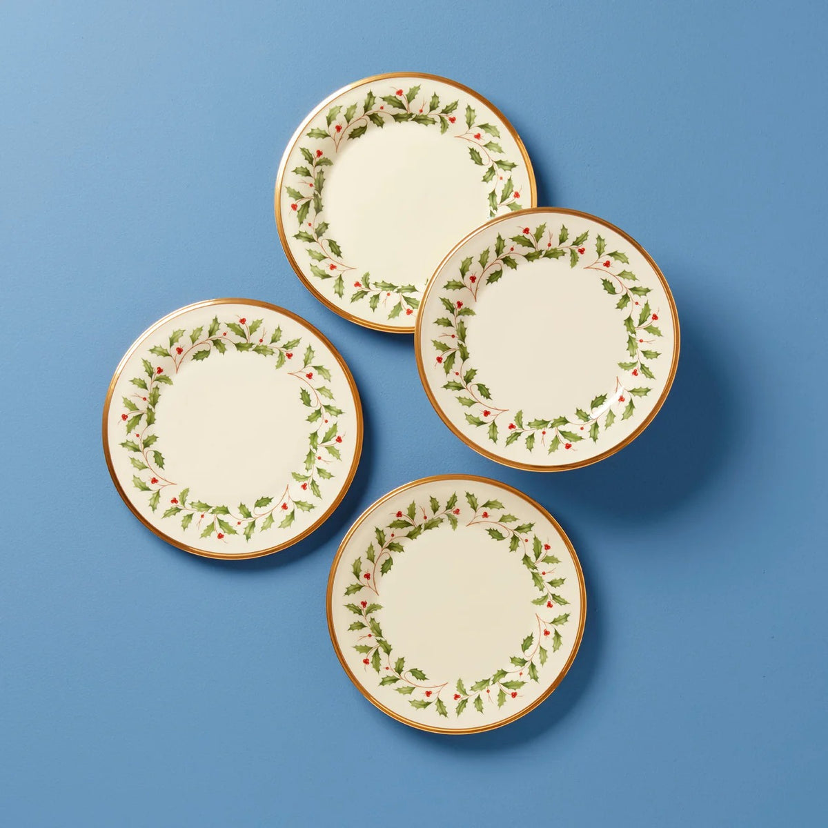 Holiday Dw Salad Plates, Set Of 4