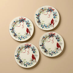Winter Greeting Dw Dinner Plates, Set4