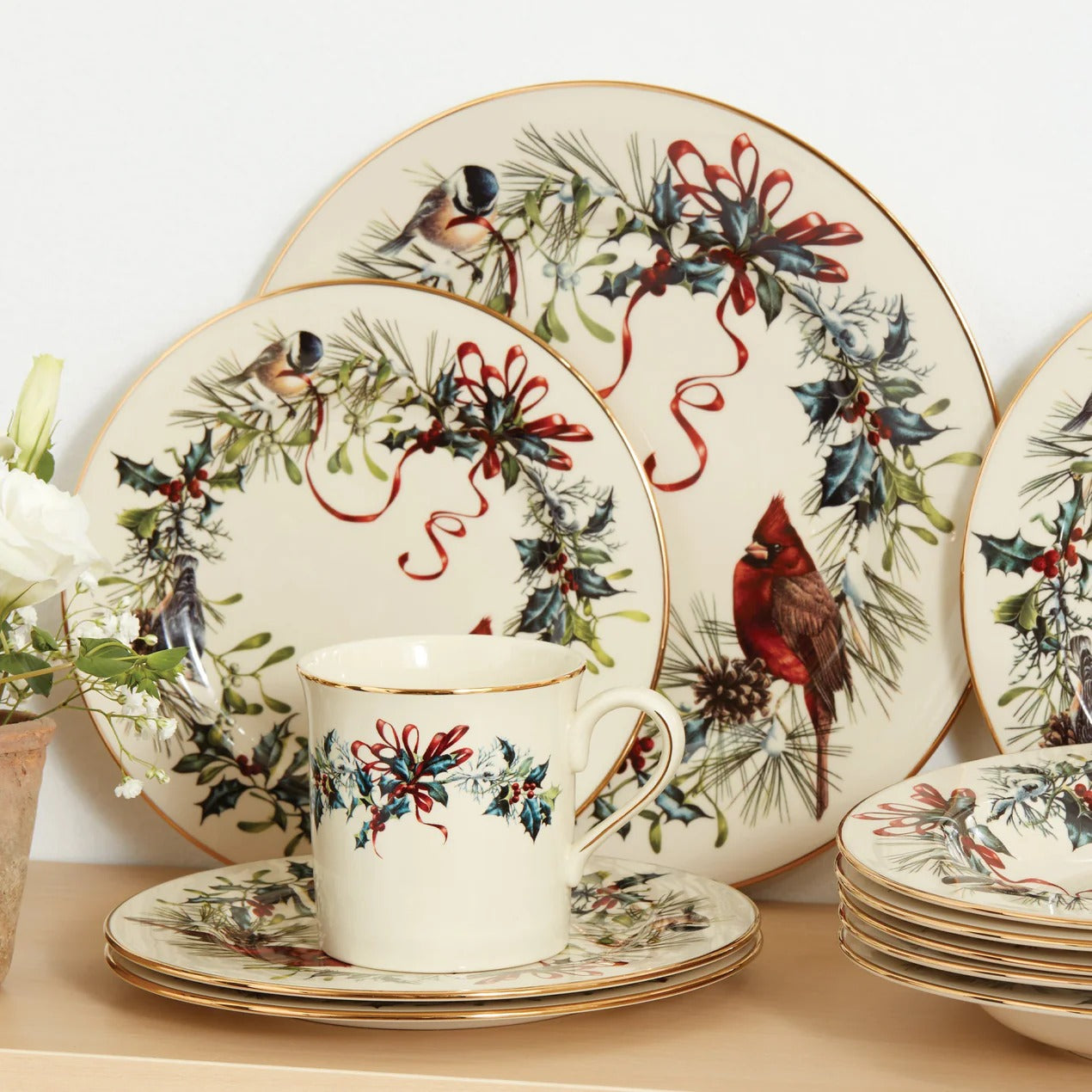 Winter Greeting Dw Dinner Plates, Set4