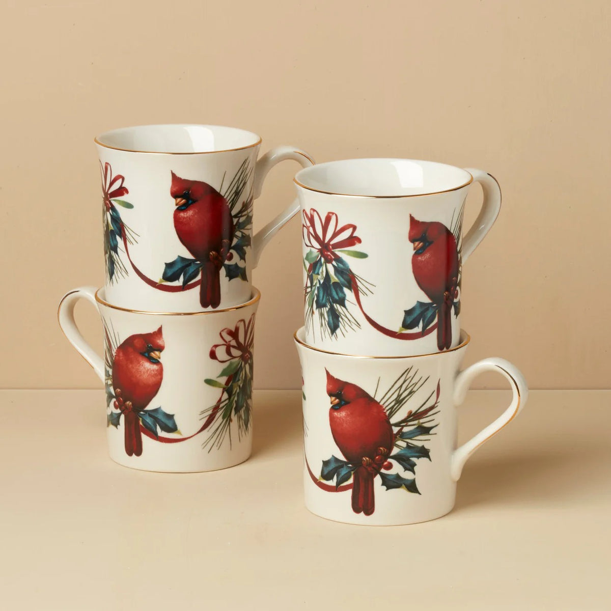Winter Greetings Dw Mugs, Set Of 4