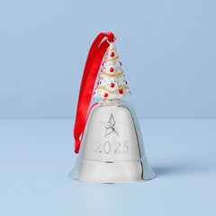 2025 Musical Bell Silverplate Ornament, We Wish You A Merry