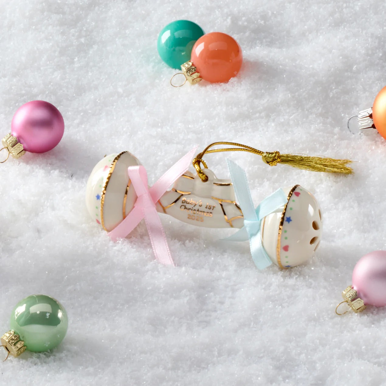 2025 Baby's 1st Christmas Rattle Ornament