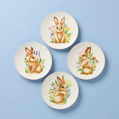 Bunny Accent Plates, Set Of 4