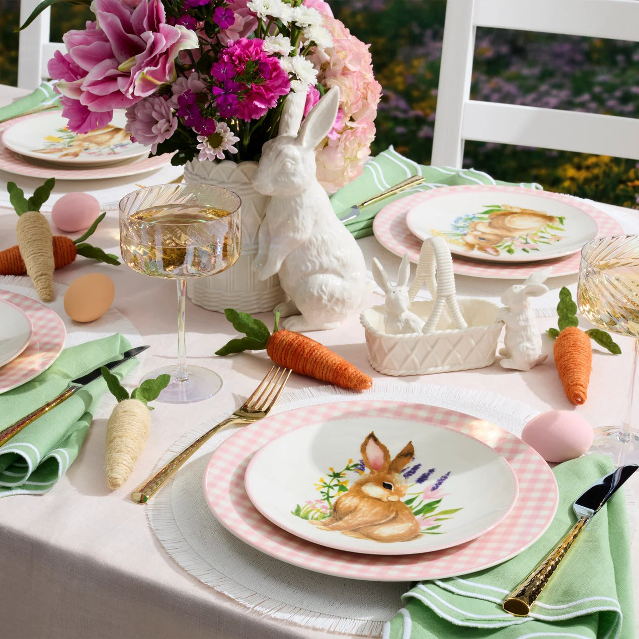 Bunny Accent Plates, Set Of 4